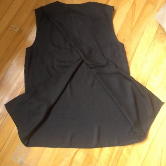 Acne Studios Clair Fluid Top - Black and Gold - Picture 3 of 13